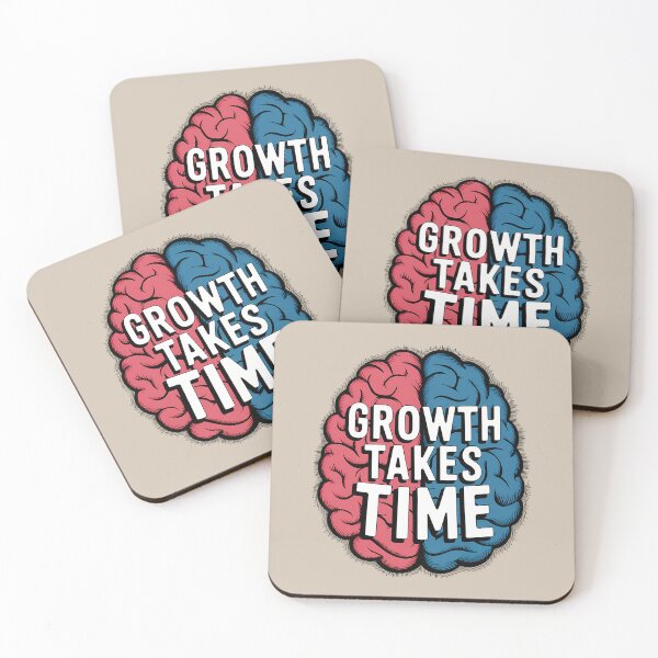 Item preview, Growth Takes Time – Simple & Minimalist Brain Illustration designed and sold by ViviNyks.