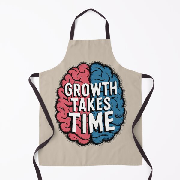 Item preview, Growth Takes Time – Simple & Minimalist Brain Illustration designed and sold by ViviNyks.