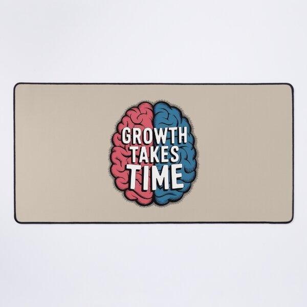 Item preview, Growth Takes Time – Simple & Minimalist Brain Illustration designed and sold by ViviNyks.