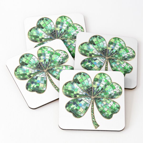 Item preview, Stained Glass Four Leaf Clover designed and sold by Sol-threads.