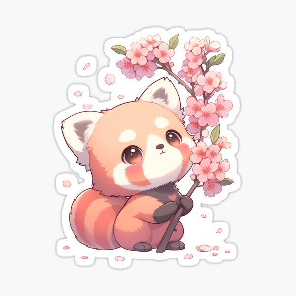 Item preview, Cute Sakura Red Panda designed and sold by Mamojiin.