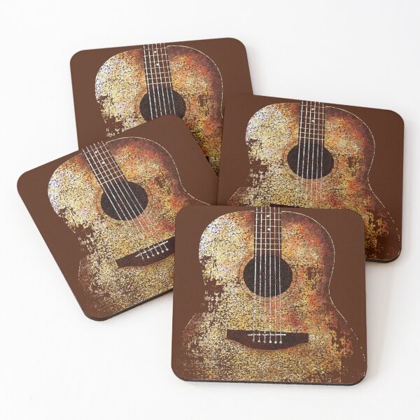 Item preview, ACOUSTIC GUITAR ABSTRACT,UNPLUGGED DISTRESSED RETRO ACOUSTIC GUITAR  designed and sold by Danicus666.