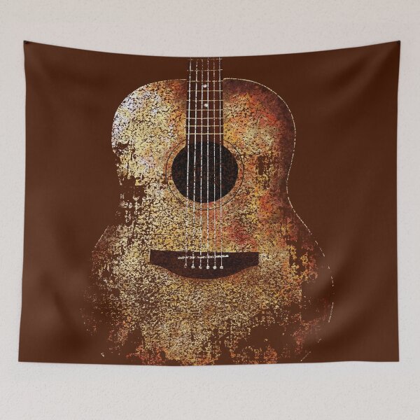Item preview, ACOUSTIC GUITAR ABSTRACT,UNPLUGGED DISTRESSED RETRO ACOUSTIC GUITAR  designed and sold by Danicus666.