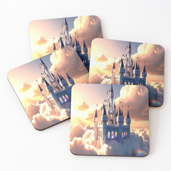 Item preview, Dreamy Castle in the Sky | Fantasy Floating Fortress Art designed and sold by AkilaCreations .