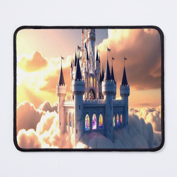 Item preview, Dreamy Castle in the Sky | Fantasy Floating Fortress Art designed and sold by AkilaCreations .