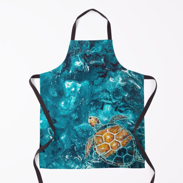 Item preview, Painted Turtle In Aqua Waters designed and sold by Nicola Morgan.