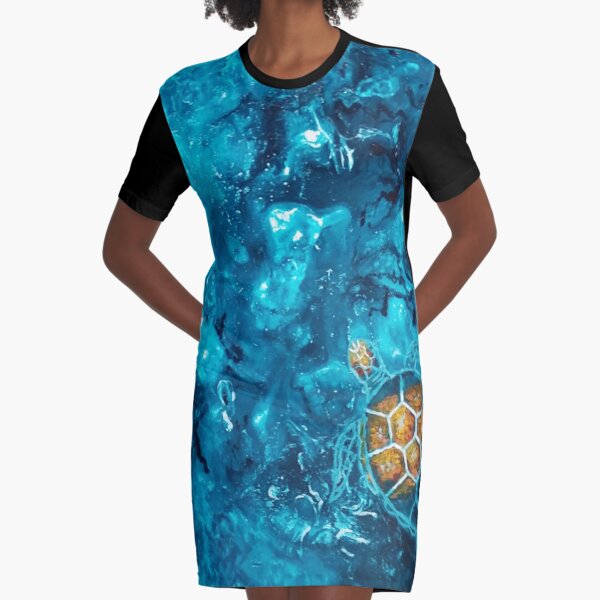 Item preview, Painted Turtle In Aqua Waters designed and sold by Nicola Morgan.