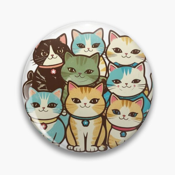 Item preview, Cute Kittens vintage stickers designed and sold by Kmezel.