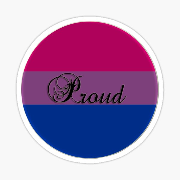 Aperçu de l'œuvre Badge fierté bisexuelle créée et vendue par Caliel.