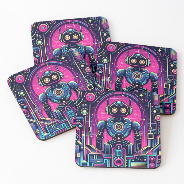 Item preview, Cyberpunk Neon Robots designed and sold by byvarol.