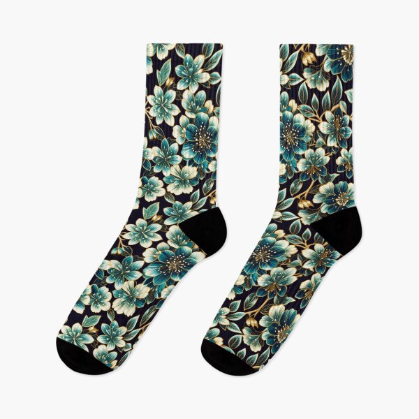 Item preview,  Jewelry-Inspired Teal & Gold Floral Art | Luxe Botanical Elegance designed and sold by Juliette Ozkalfayan.