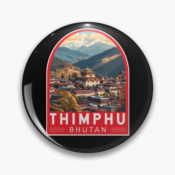 Item preview, Thimphu Bhutan Travel Art Emblem designed and sold by KrisSidDesigns.
