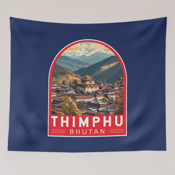 Item preview, Thimphu Bhutan Travel Art Emblem designed and sold by KrisSidDesigns.