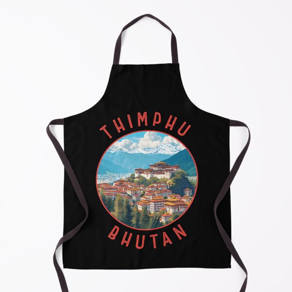 Item preview, Thimphu Bhutan Retro Distressed Circle designed and sold by KrisSidDesigns.