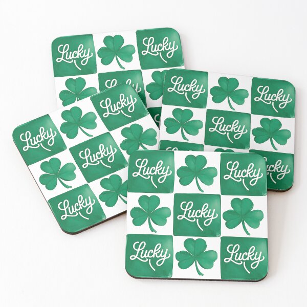 Item preview, lucky Four Leaf Clover Grid Design designed and sold by Sol-threads.