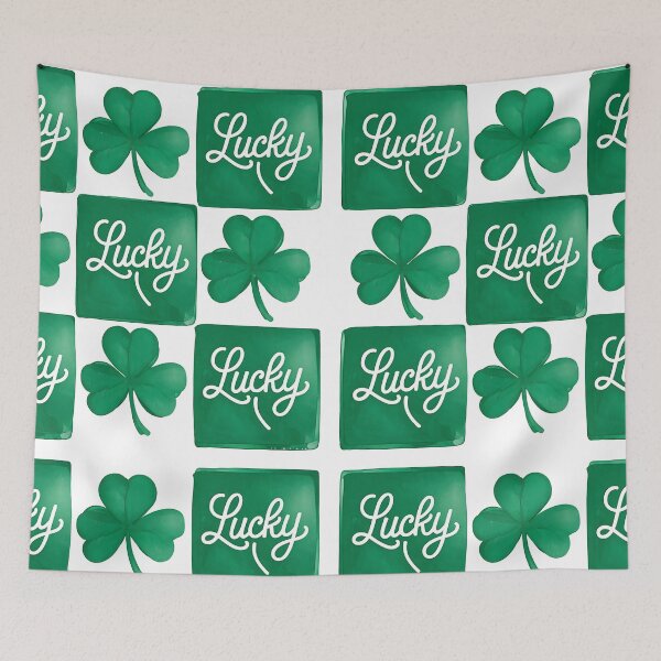 Item preview, lucky Four Leaf Clover Grid Design designed and sold by Sol-threads.