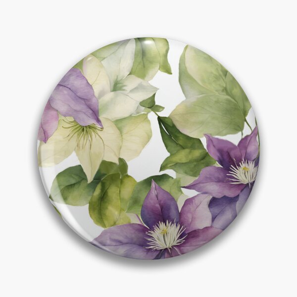 Item preview, Sweet White Purple Clematis designed and sold by Tina Veenstra.
