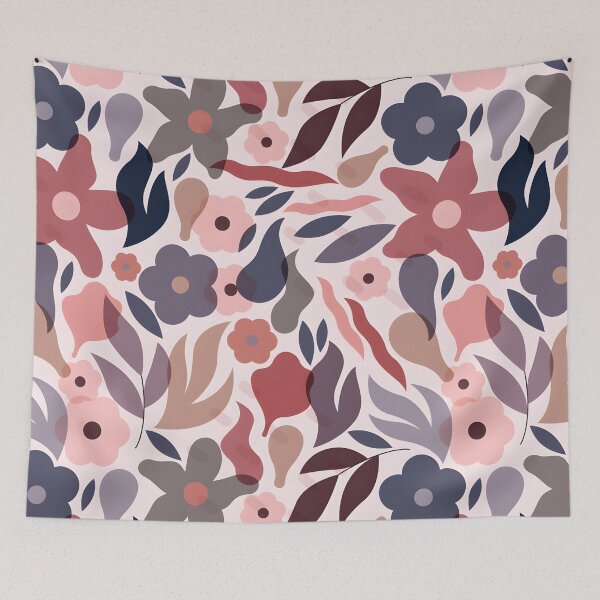 Item preview, Elegant Hand-Drawn Floral Pattern | Vintage Botanical Illustration Design | Aesthetic Flowers Art Print by Vinaan Studio. designed and sold by Vivaan Studio.
