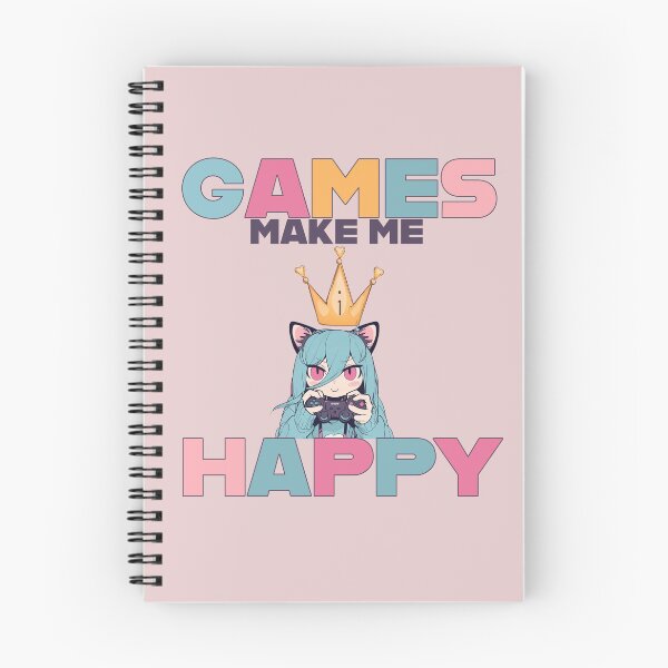 Item preview, Games Make Me Happy! kawaii girl design designed and sold by La Loca.