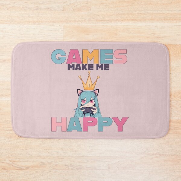 Item preview, Games Make Me Happy! kawaii girl design designed and sold by La Loca.