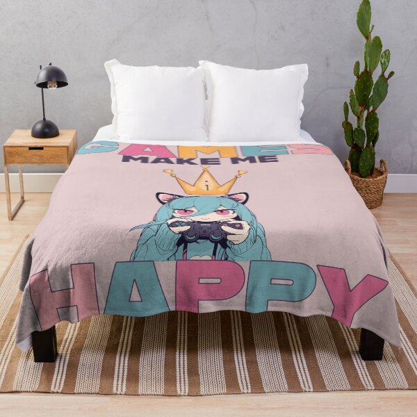 Item preview, Games Make Me Happy! kawaii girl design designed and sold by La Loca.