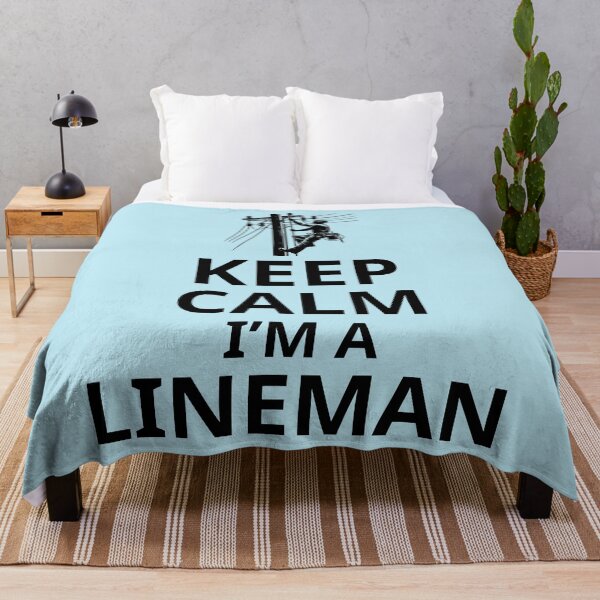 Item preview, Keep Calm I'm A Lineman. Funny Lineman Quote. Gift For Lineman. designed and sold by DesignHouse07.