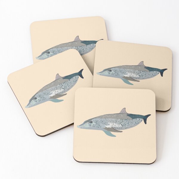 Item preview, A is for Atlantic Spotted Dolphin ,Atlantic Spotted Dolphin – Graceful Marine Mammal Wildlife Illustration designed and sold by PrettylittlepastelUk.