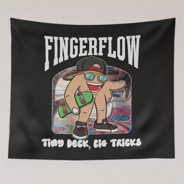 Item preview, Cool Fingerboard Skater Cartoon : Fingerboard Tricks Skate designed and sold by ImaginarStore.