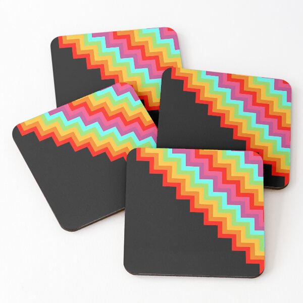 Item preview, vibrant-zigzag-chevron-pattern-in-bright-color-bands designed and sold by mariaflaviane.