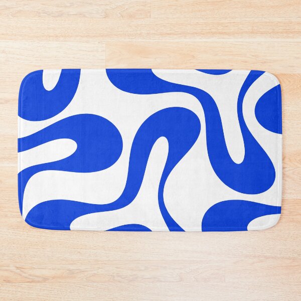 Item preview, Contemporary Modern Abstract Pattern in Royal Blue and White designed and sold by kierkegaard.