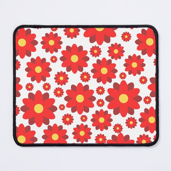 Item preview, Retro Boho Style Hippy Red Flower Floral Print Pattern designed and sold by MaedK.