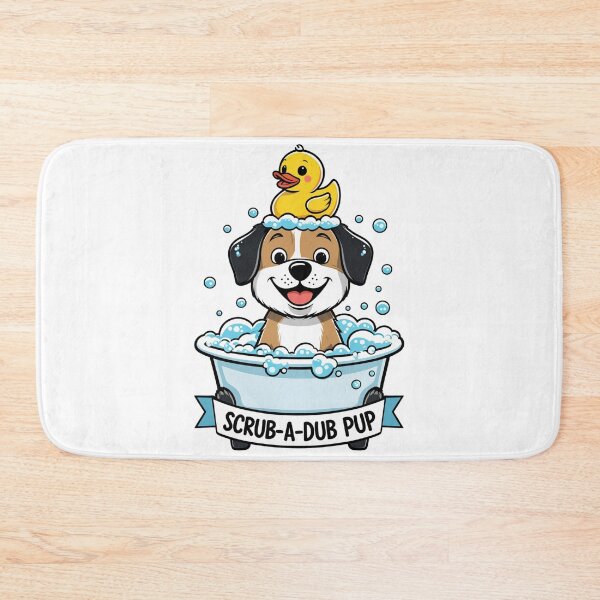 Item preview, Scrub-A-Dub Pup Dog in Bathtub Bathtime Dog Funny Dog Humor Dog Lover Gift designed and sold by Furry Paw  Prints.