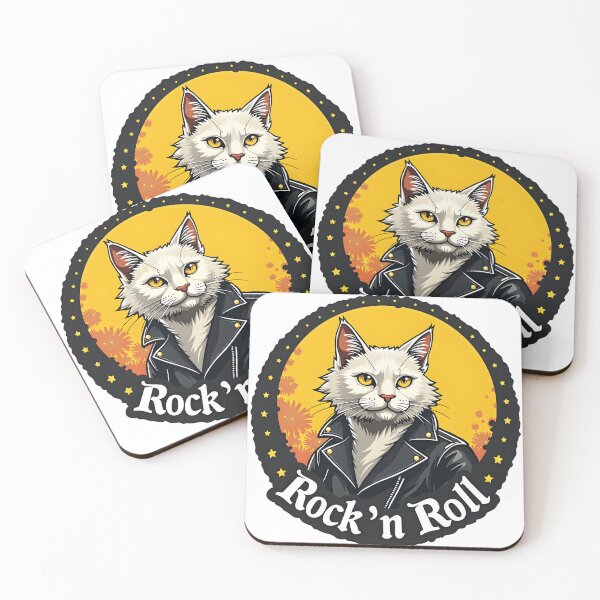 Item preview, Sticker Rock'n Roll Cat designed and sold by barbastyle.