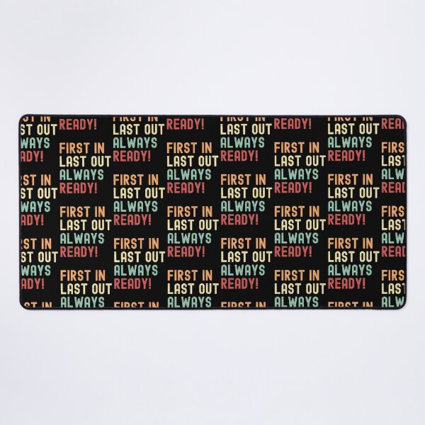 Item preview, Firefighter First In Last Out Always Ready Retro Colors designed and sold by TymekStore.