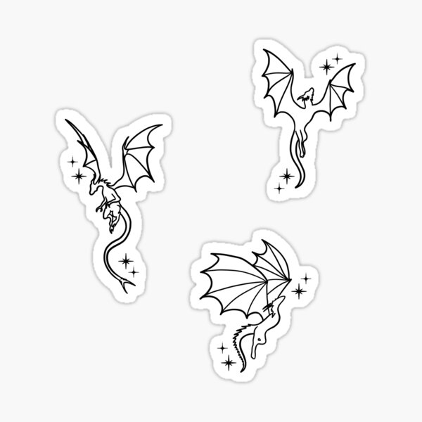 Item preview, dragons and stars pack black and white designed and sold by catdiasart.