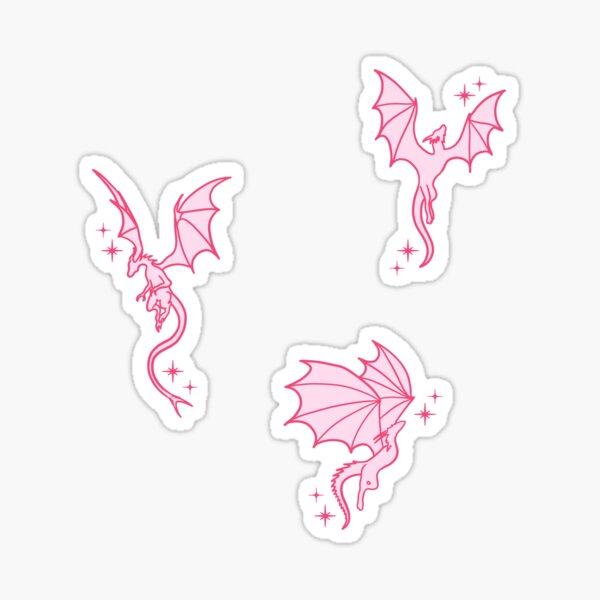 Item preview, dragons and stars pink pack designed and sold by catdiasart.