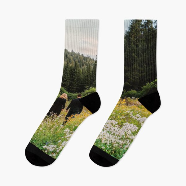 Item preview, Couple on a Romantic Stroll Through Wildflower Meadow Forest designed and sold by regnumsaturni.