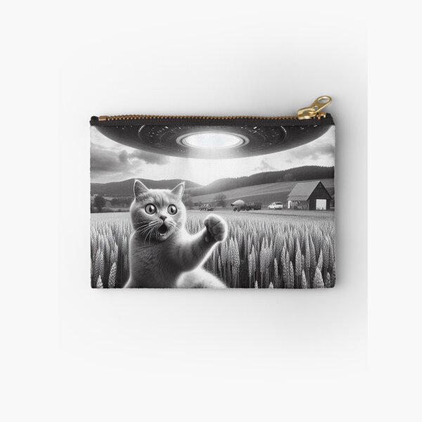 Item preview, Cat Selfie With Alien UFO Funny Cat   designed and sold by ArtFromBeyond.