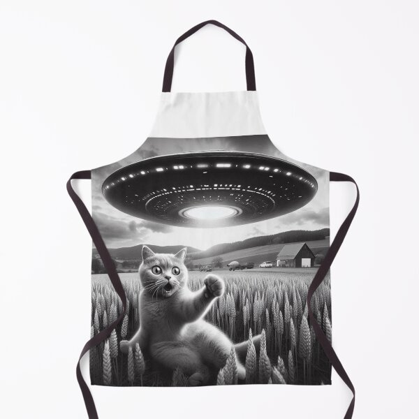 Item preview, Cat Selfie With Alien UFO Funny Cat designed and sold by ArtFromBeyond.