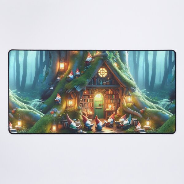 Item preview, Gnome Bookworms Reading Library Books in a Magic Forest Trees Folklore Fables DND D&D,Bookish Nerd,Romantasy designed and sold by TheTimeTaxi.