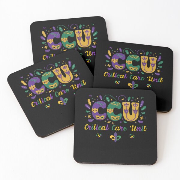 Item preview, Funny CCU Nurse Mardi Gras Gift Four Critical Care Unit Nurses 2025 designed and sold by ArtByKatti.