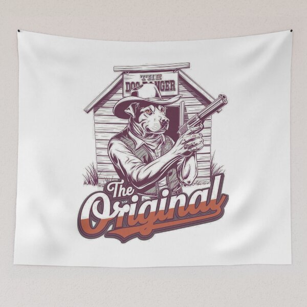 Item preview, The original - Cowboy dog - Get the cowboy dog out - Think cowboy dog - Free cowboy dog - Run for the cowboy dog - Funky cowboy dog designed and sold by JansenGS.