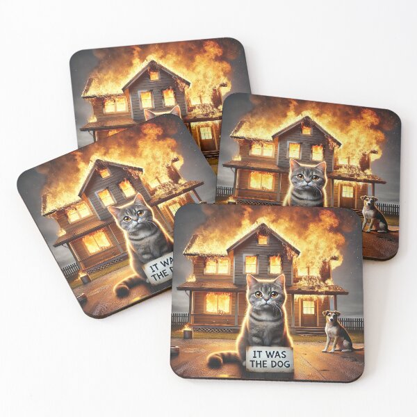 Item preview, Blame the Dog: House on fire designed and sold by RK - Shop.