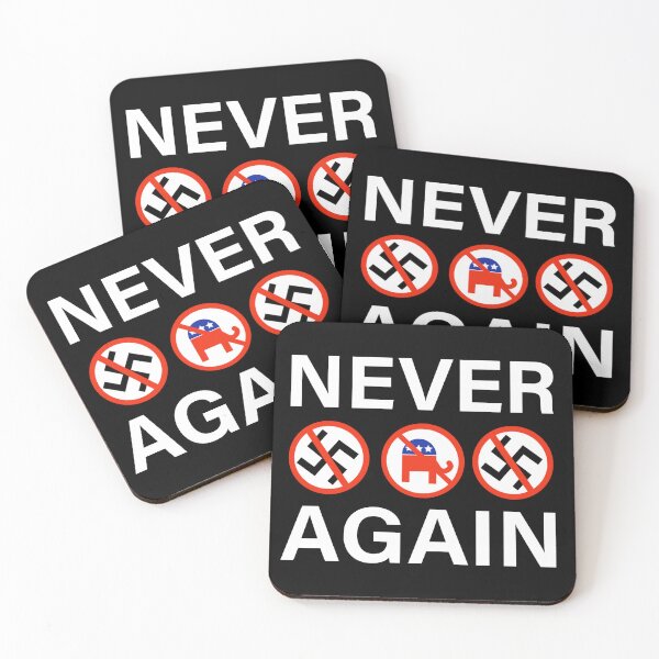 Item preview, Never Again American anti fascism design  designed and sold by Rachel the Artist .