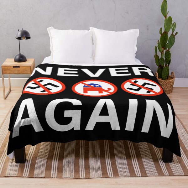Item preview, Never Again American anti fascism design designed and sold by Rachel the Artist .