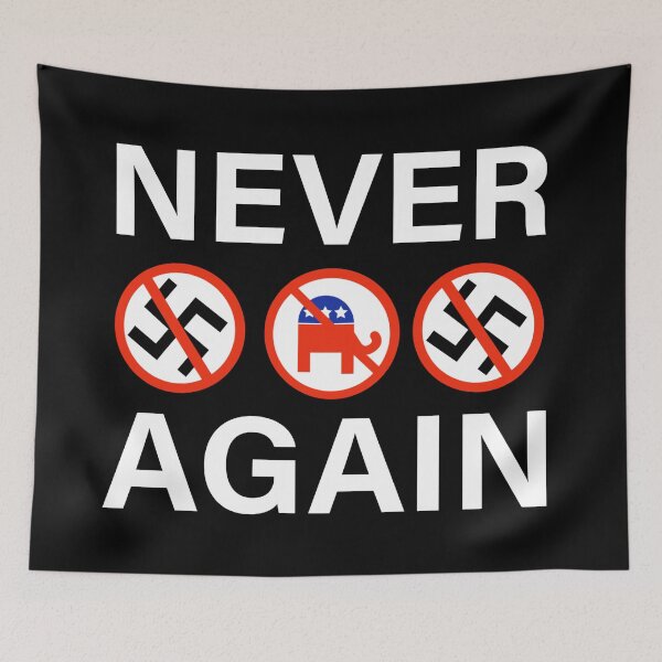 Item preview, Never Again American anti fascism design  designed and sold by Rachel the Artist .