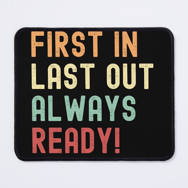 Item preview, Firefighter First In Last Out Always Ready Retro Colors designed and sold by TymekStore.