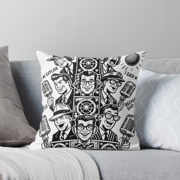 Item preview, Radio announcers,reporters and microphones from 1950's in black and white designed and sold by 8Totem.