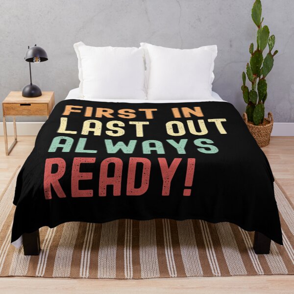 Item preview, Firefighter First In Last Out Always Ready Retro Colors designed and sold by TymekStore.