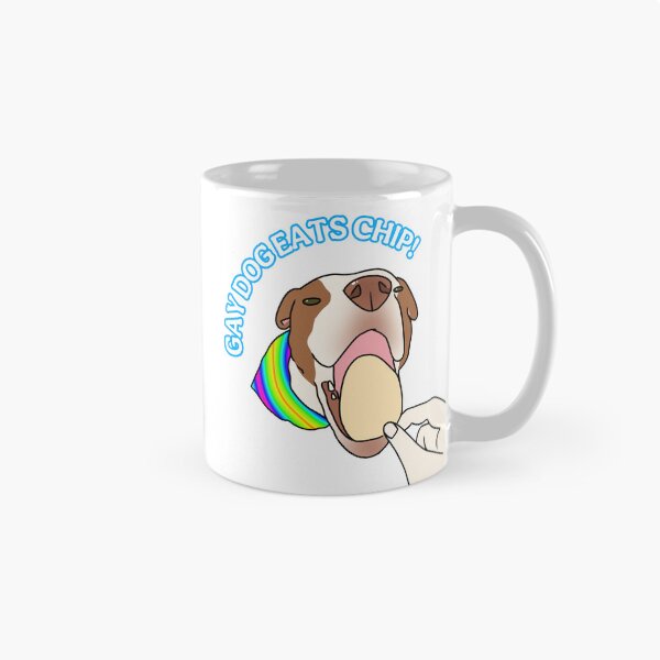 Item preview, Gay Dog Eats Chip! designed and sold by TheCurlyGirlSwirl.